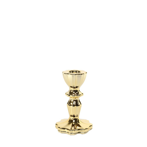 Thea Candlestick - Electroplate Gold Glass (11cm) Thea Candlestick - Electroplate Gold Glass (11cm)