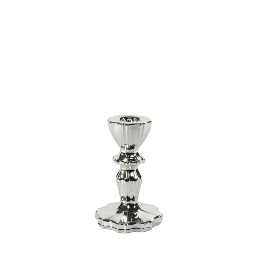 Thea Candlestick - Electroplate Silver Glass (11cm) Thea Candlestick - Electroplate Silver Glass (11cm)