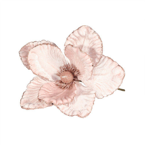 Pink Velvet Magnolia with Glitter Edge (Dia20cm) Pink Velvet Magnolia with Glitter Edge (Dia20cm)