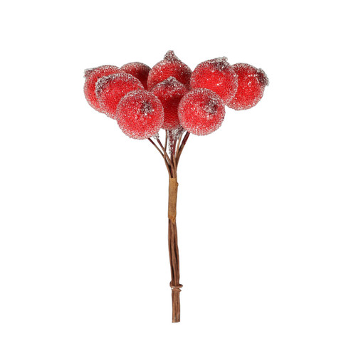 Frosted Berry Pick (Red, Dia1.8cm) Frosted Berry Pick (Red, Dia1.8cm)