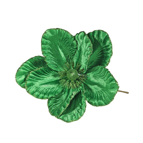 Green Velvet Magnolia with Glitter Edge (Dia20cm) Green Velvet Magnolia with Glitter Edge (Dia20cm)
