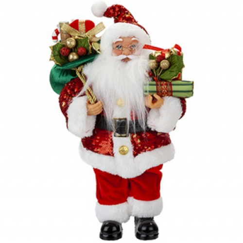 Luxury Standing Red Sequin Santa (30cm) Luxury Standing Red Sequin Santa (30cm)
