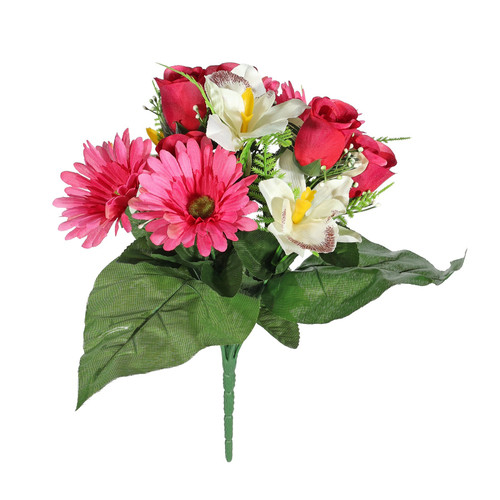 Dark Pink Pembroke Gerbera and Orchid Mixed Bunch 