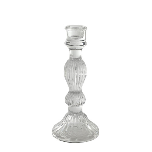 Amaya Candlestick - Clear Glass (20cm) Amaya Candlestick - Clear Glass (20cm)