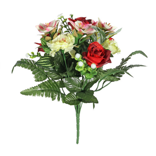 Pembroke Rose and Fern Mixed Red Bunch Pembroke Rose and Fern Mixed Red Bunch