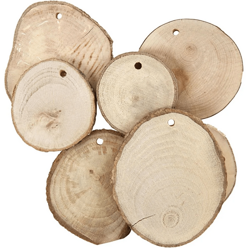 Wooden Discs with Hole (Pack of 25) Wooden Discs with Hole (Pack of 25)
