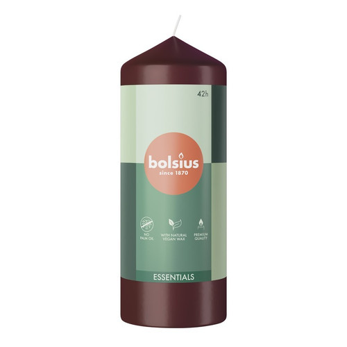 Bolsius Velvet Red Essential Pillar Candle (150mm x 58mm) Bolsius Velvet Red Essential Pillar Candle (150mm x 58mm)