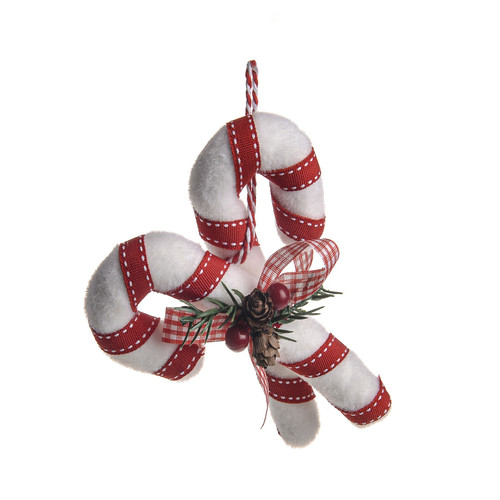 Twisted Candy Cane Hanging Decoration (15cm) Twisted Candy Cane Hanging Decoration (15cm)