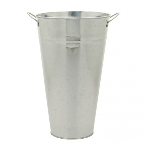 Galvanised Vase With Ears 36cm Galvanised Vase With Ears 36cm