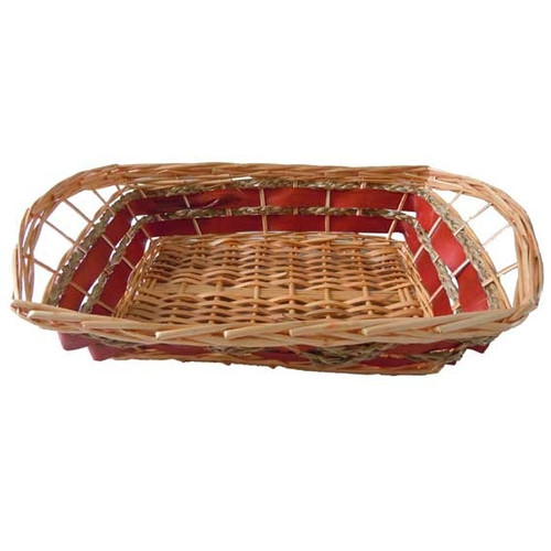 Rectangle Double Stripe Tray Basket Rectangle Double Stripe Tray Basket