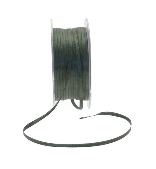 3mm Dark Green Satin Ribbon 3mm Dark Green Satin Ribbon