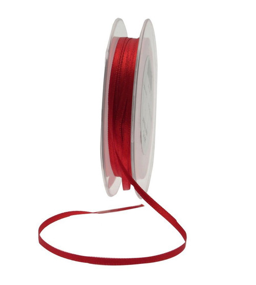 3mm Deep Red Satin Ribbon 3mm Deep Red Satin Ribbon