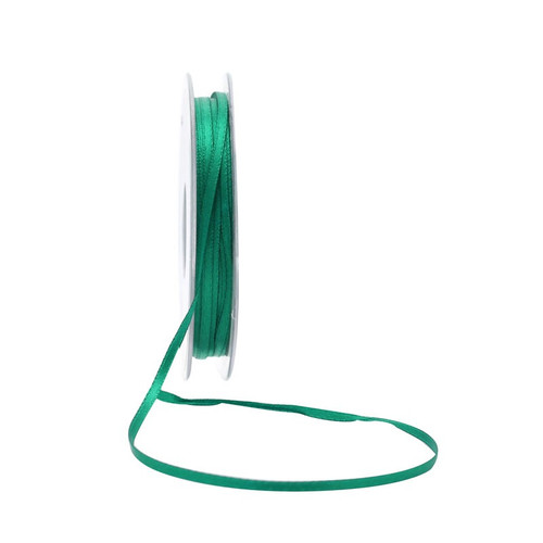 3mm Emerald Satin Ribbon 3mm Emerald Satin Ribbon