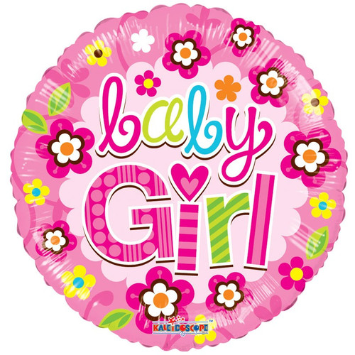 Baby Girl Floral Foil Balloon Baby Girl Floral Foil Balloon