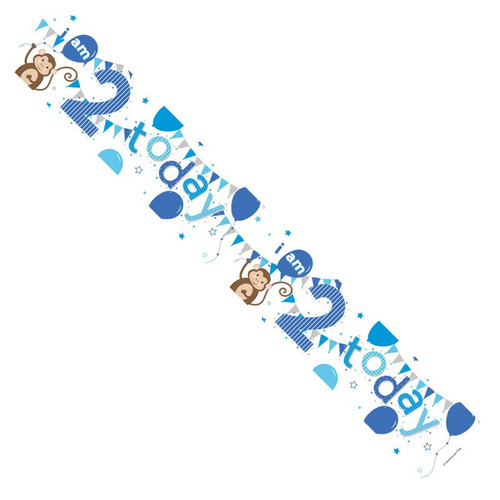 Happy 2nd Birthday Monkey Banner Happy 2nd Birthday Monkey Banner