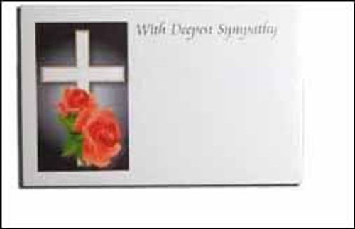 Rose/Cross-With Deepest Sympathy