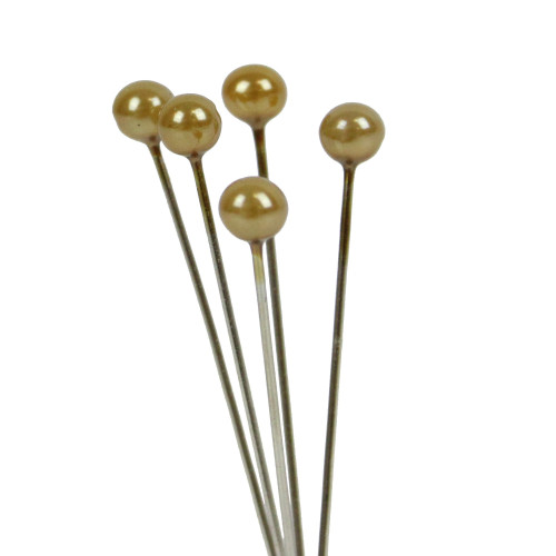 Gold Pearl Headed Pins (4cm pin length Gold Pearl Headed Pins (4cm pin length