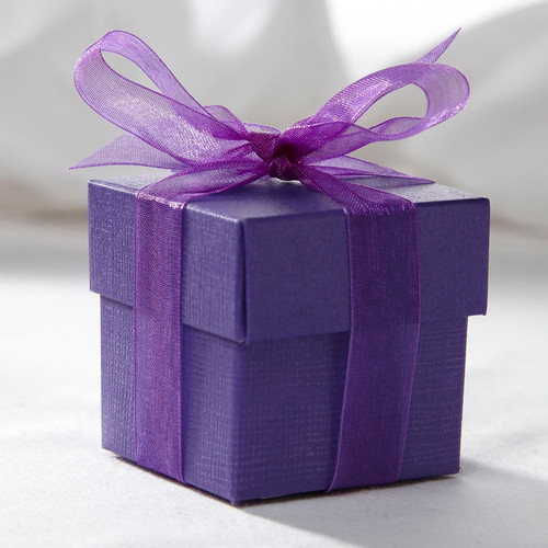 Purple Square Favour Box & Lid Purple Square Favour Box & Lid