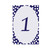 Navy Blue Polka Dot Table Numbers