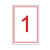 Red Plain Border Table Numbers