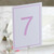 Pink Plain Border Table Numbers