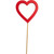 Red Wooden Heart Pick 