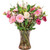 Pink Pencil Pleat Glass Vase