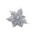 Silver Glitter Poinsettia Pick Silver Glitter Poinsettia Pick