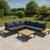 Corner Sofa with Wooden Sides 