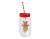 Christmas Mason Drinking Jar & Straw (500ml) (Assorted Designs)