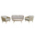 Lunor Grey 4 Piece Outdoor Lounge Set