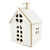 White Stoneware House Ornament (11cm)