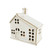 White Stoneware House Ornament (12cm)