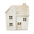 White Stoneware Cottage Ornament (H12cm)