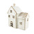 White Stoneware House Ornament (13cm)