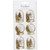 Gold Christmas Shaker Stickers  (Assorted Designs)