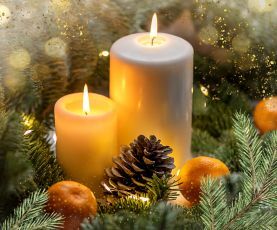 Christmas Candles & Holders