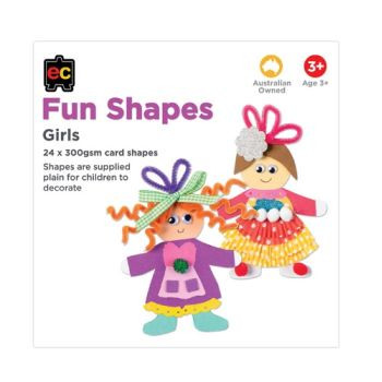 FUN SHAPES GIRLS 24PC 150 X 150MM HANGSELL - Melbourne Office Supplies