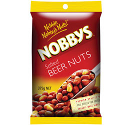 NUTS Nobbys Peanuts Salted 375gm Melbourne Office Supplies