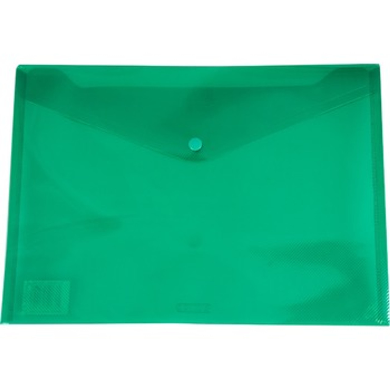 PLASTIC DOCUMENT WALLET - A4 - GREEN TINT ** Replaced by DEL-E5505GR ...