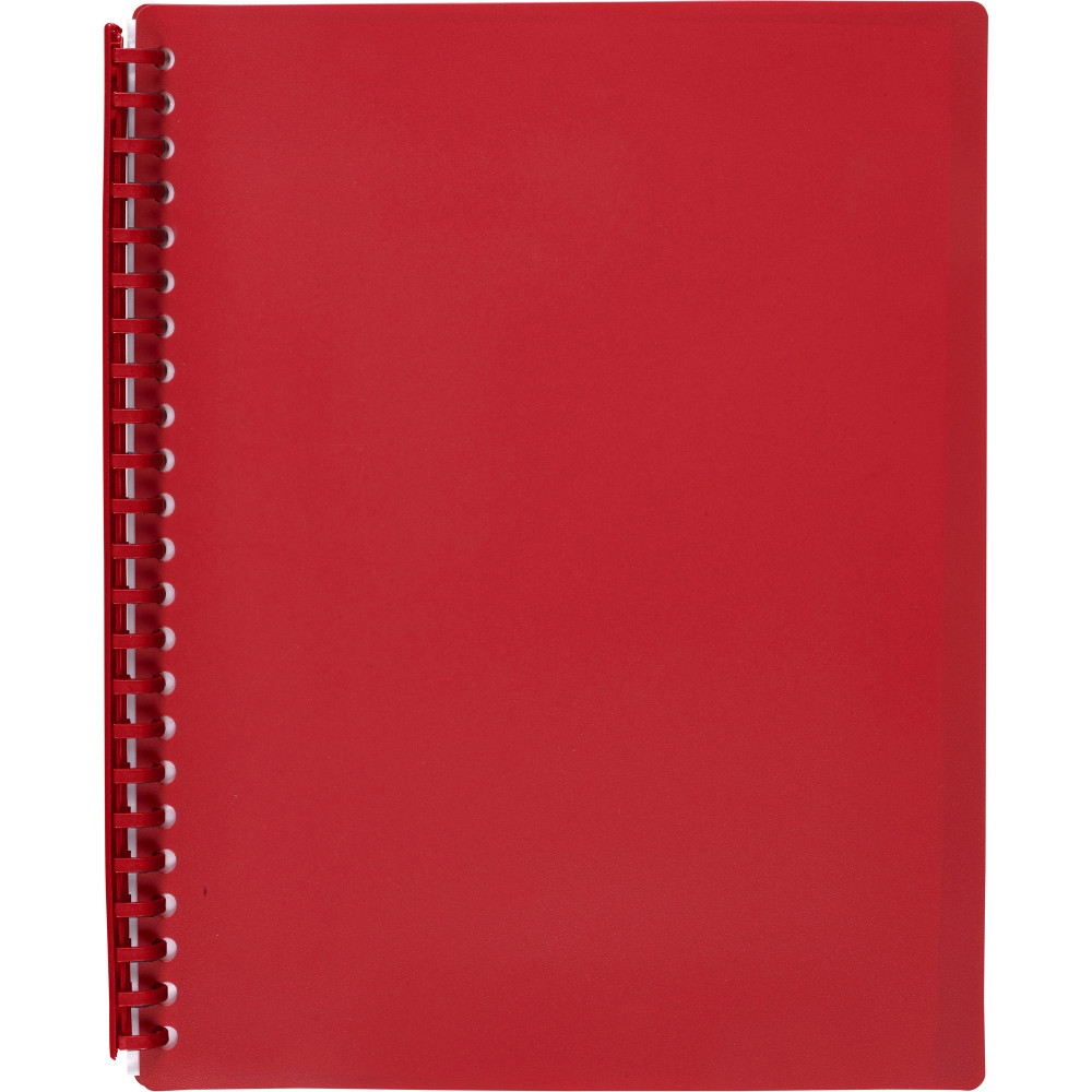 A4 20PG REFILLABLE DISPLAY BOOK - RED - Melbourne Office Supplies