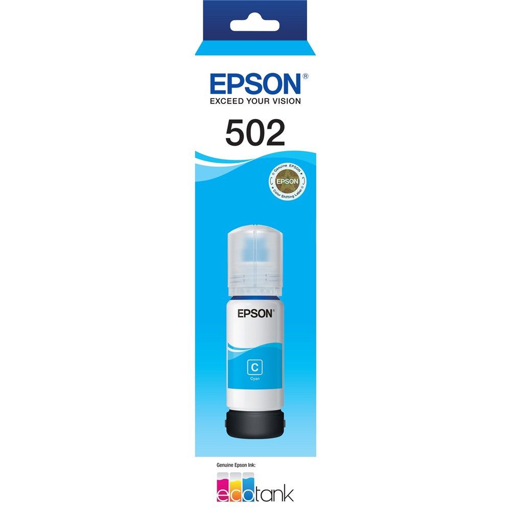 EPSON T502 ECOTANK INK BOTTLE Cyan 