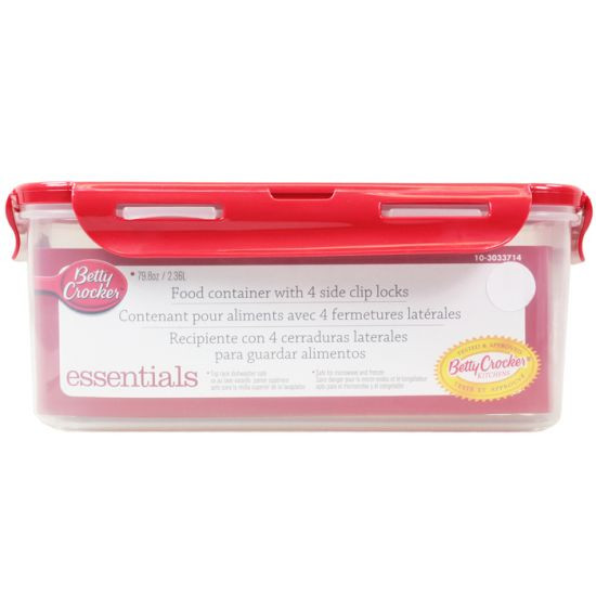 Food Storage Container Rectangular 2.36 Litre (With 4 Sided Clip Lock