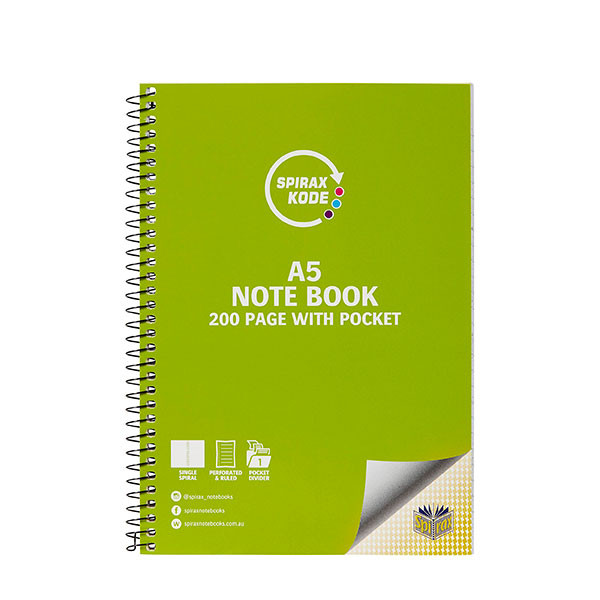 SPIRAX KODE 963 A5 NOTEBOOK A5 200PG - Melbourne Office Supplies
