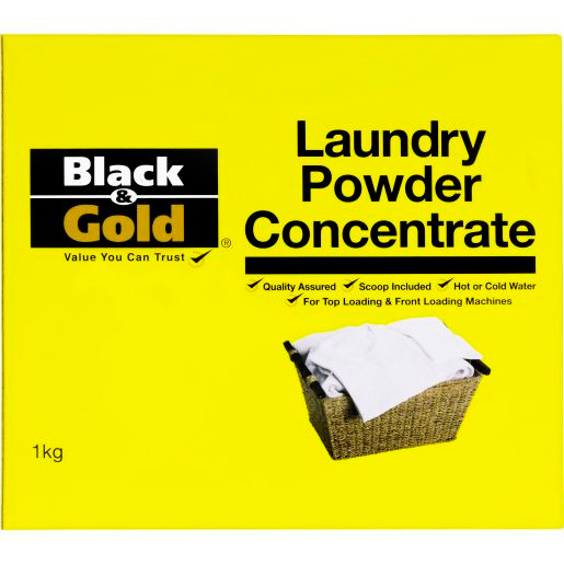 BLACK & GOLD LAUNDRY POWDER CONCENTRATE 1KG - Melbourne Office Supplies