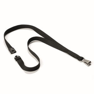 DURABLE TEXTILE LANYARD SOFT COLOUR BLACK RETAIL PACK