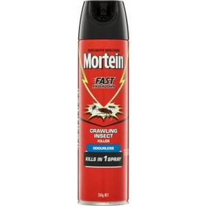 MORTEIN FAST KNOCKDOWN SURFACE SPRAY CRAWLING INSECT KILLER Odourless 'Kills In 1 Spray' 350g 3014296