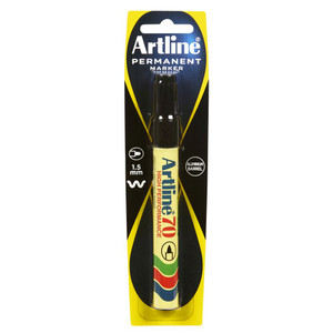 ARTLINE 70 PERMANENT MARKER Med Bullet Black Blister
