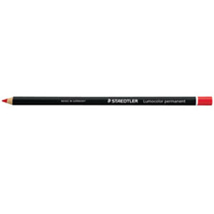 Staedtler 108 Glasochrom Pencil Lumocolour Permanent - Red, Box of 12