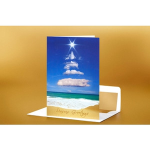 SEASON'S GREETING CARD Clouds of Christmas 183mm x 127mm, Pk100